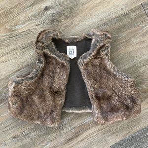 Baby Gap Faux fur vest
